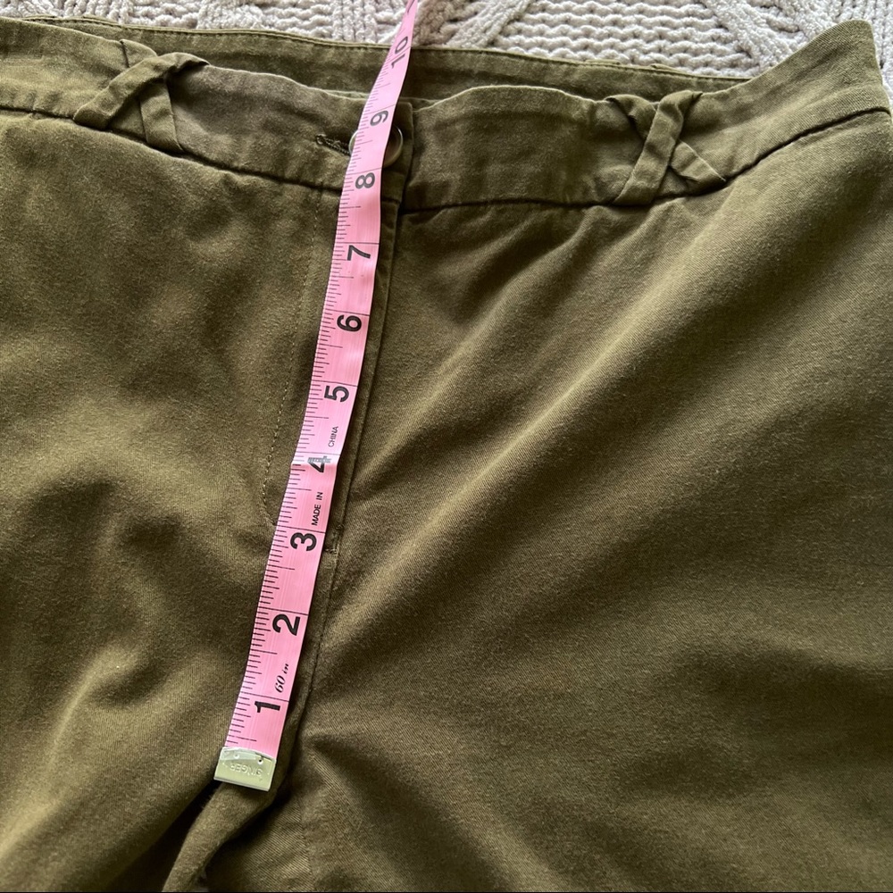 LACOSTE olive green slim leg trouser pants size 2 - Picture 8 of 9